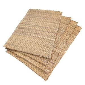 Woven Jute Straw Tan 18.5” Rectangular Placemat Set of 4